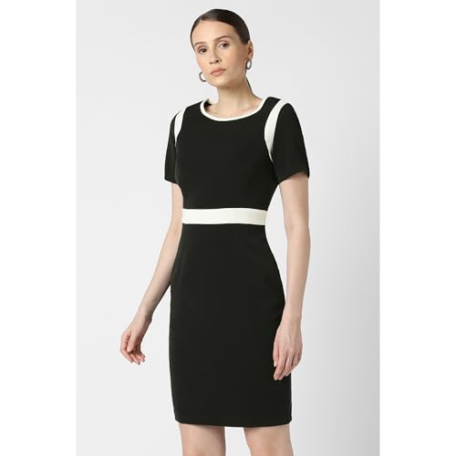 Van Heusen Women Black Patterned Formal Dress - Image 2