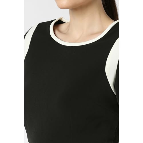 Van Heusen Women Black Patterned Formal Dress - Image 4