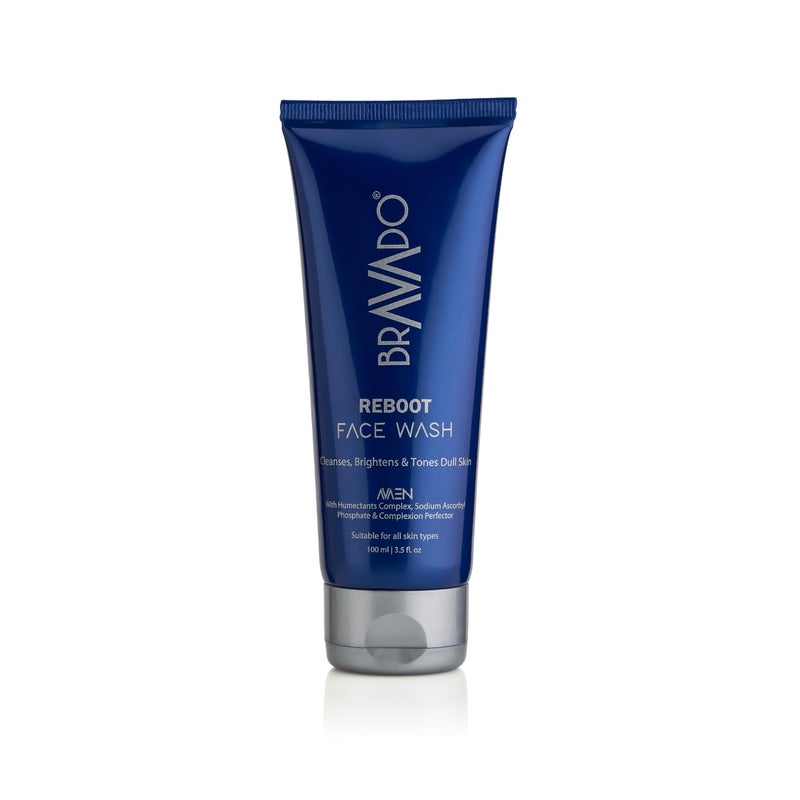 BRAVADO Reboot Face Wash | Reduces Dark Spots | for Normal, Dry & Sensitive Skin | Fight Acne & Pimples, Clears Dirt, Oil Control | Face Cleanser, Hydrating Facial Wash, Skin Cleanser | 100ml - Image 1