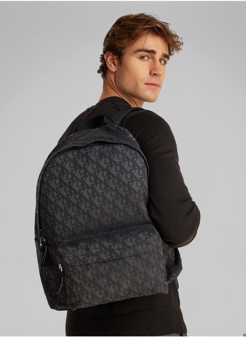 Calvin Klein Jeans Men's Logo Backpack - Polyester, Black  - Image 4