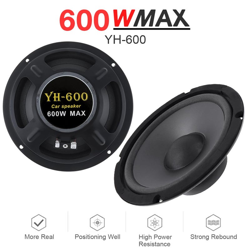 DriSentri Car Audio Loudspeaker, 6.5 Inch 600W 2-Way Car HiFi Coaxial Speaker Vehicle Door Auto Audio Music Stereo - Image 3