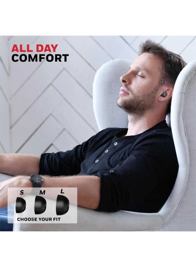 تي دابليو إس سماعات أذن بلوتوث 5.4 تي دبليو اس سونو P2200 من هوني ويل، اي ان سي مع 2 ميكروفون لمكالمات عالية الوضوح، مدة تشغيا البطارية 54 ساعة، صوت ستيريو، صوت باس عميق، IPX5، زمن استجابة منخفض 40 مللي ثانية - Image 4