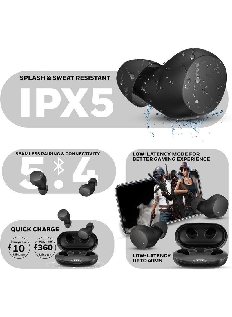 تي دابليو إس سماعات أذن بلوتوث 5.4 تي دبليو اس سونو P2200 من هوني ويل، اي ان سي مع 2 ميكروفون لمكالمات عالية الوضوح، مدة تشغيا البطارية 54 ساعة، صوت ستيريو، صوت باس عميق، IPX5، زمن استجابة منخفض 40 مللي ثانية - Image 3