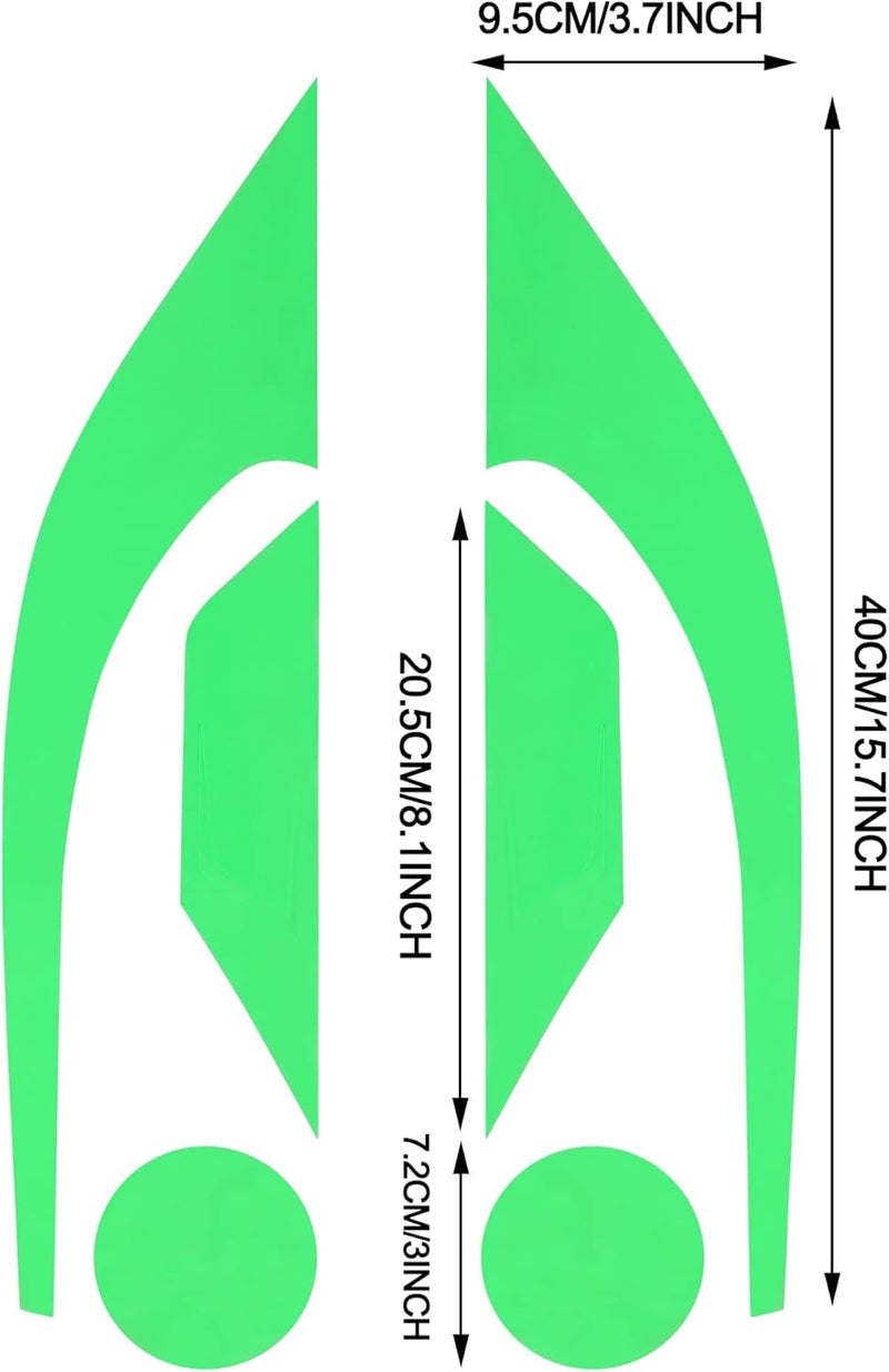 TOMALL 3 Pair Green Vinyl Smoke Tint Fog Light Headlight Side Marker Light Film for Honda Civic 2016-2021 - Image 2