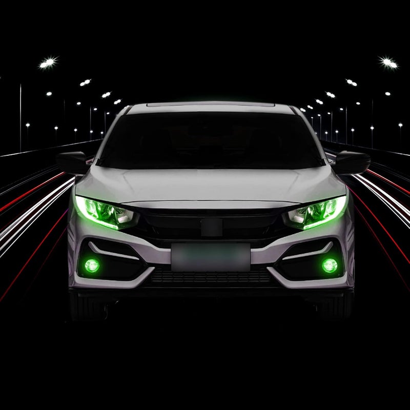 TOMALL 3 Pair Green Vinyl Smoke Tint Fog Light Headlight Side Marker Light Film for Honda Civic 2016-2021 - Image 5