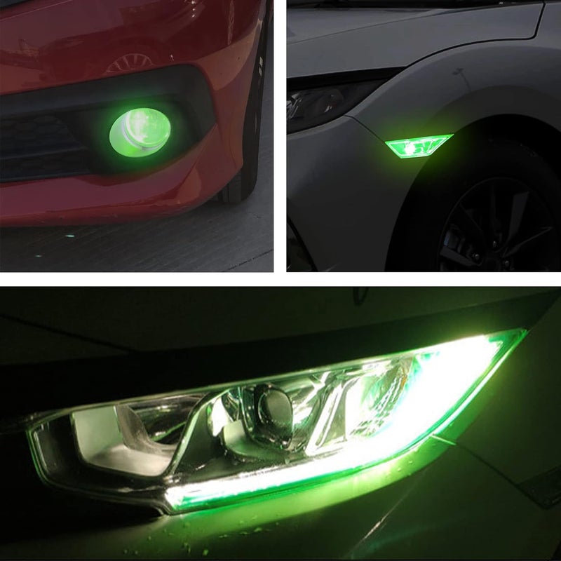 TOMALL 3 Pair Green Vinyl Smoke Tint Fog Light Headlight Side Marker Light Film for Honda Civic 2016-2021 - Image 3