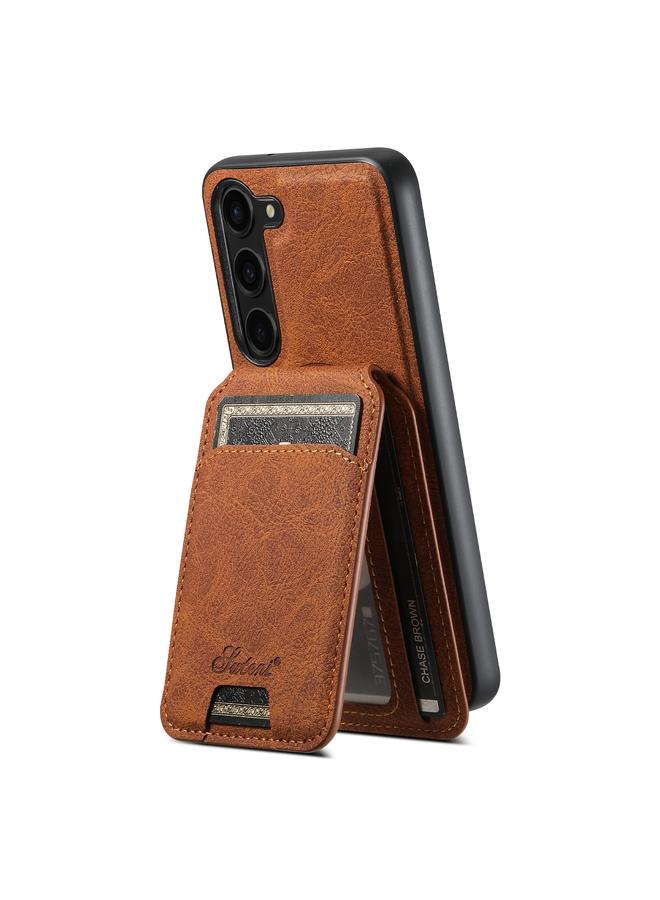 Suteni Case For Samsung Galaxy S24+ 5G H16 Litchi Texture Leather Detachable Wallet Back Phone Case - Image 3