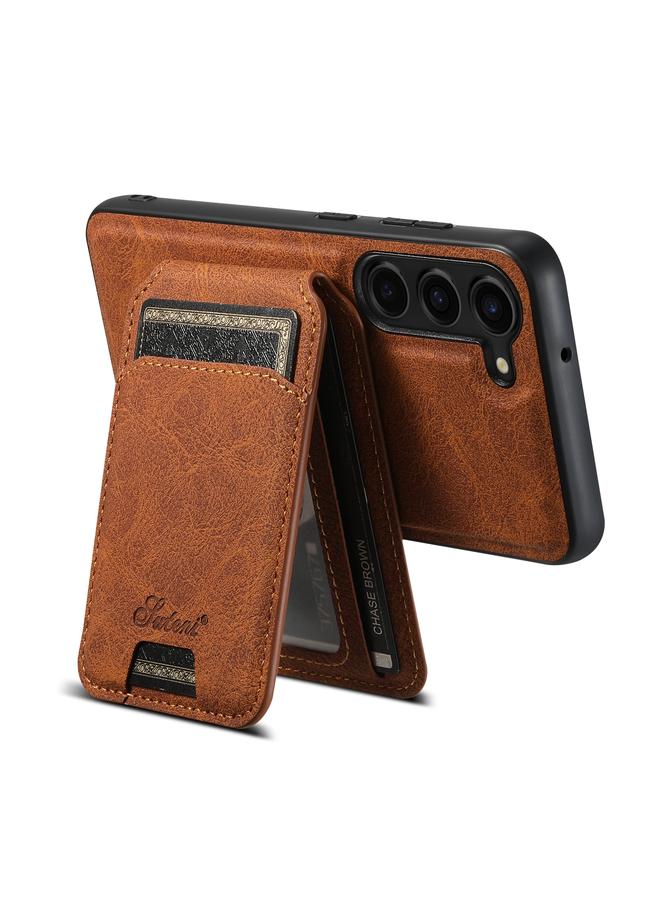 Suteni Case For Samsung Galaxy S24+ 5G H16 Litchi Texture Leather Detachable Wallet Back Phone Case - Image 4