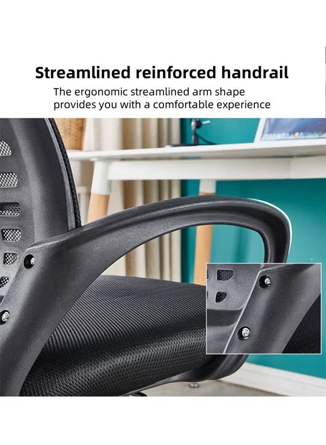 Ergonomic Office Chair, Computer Chair, Desk Chair, Game Chair, With Lumbar Support and Shoulder Neck Support, PU Rollers and Headrests - Image 4