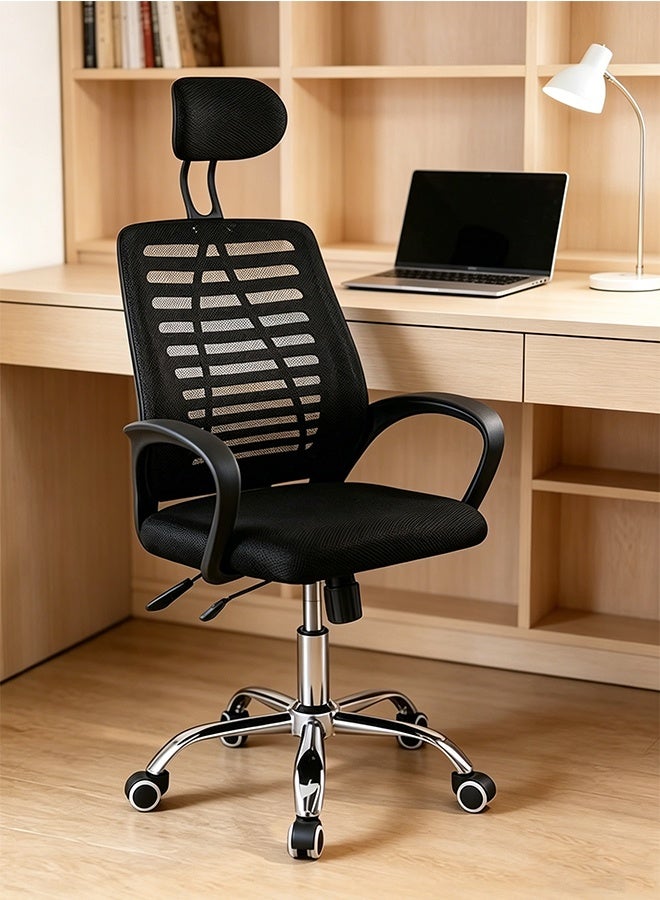 Ergonomic Office Chair, Computer Chair, Desk Chair, Game Chair, With Lumbar Support and Shoulder Neck Support, PU Rollers and Headrests