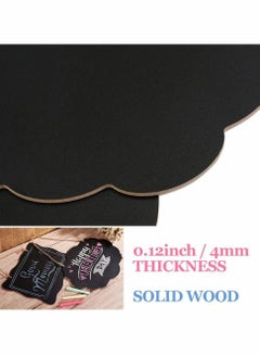Excefore Chalkboard Sign Hanging, Double-Sided Erasable Message Board, Small Hanging Chalkboard Signs with Hanging String Ideal Price Tags Erasable Message Board for Wedding Cafe Restaurant, 4 Pack  - Image 5
