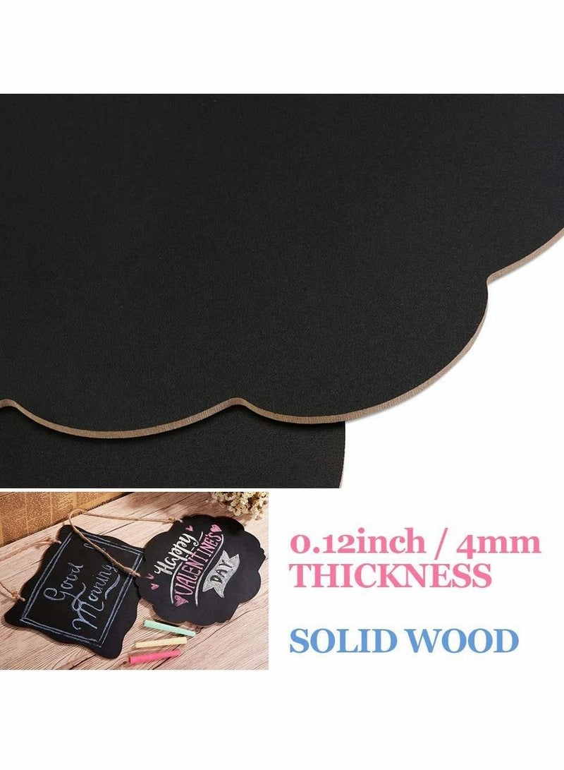 Excefore لافتة سبورة معلقة، لوحة رسائل قابلة للمسح على الوجهين، لافتات سبورة معلقة صغيرة مع خيط معلق، علامات أسعار مثالية، لوحة رسائل قابلة للمسح لحفلات الزفاف والمقهى والمطعم، عبوة من 4 قطع - Image 5