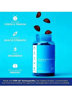 BIYODE Ashwagandha Gummies 60PCS Quality of Sleep Reduce Stress and Balance the Immune System  Ashwa Gummies are Gluten Free Non GMO Gelatin Free and Vegan  - Image 4