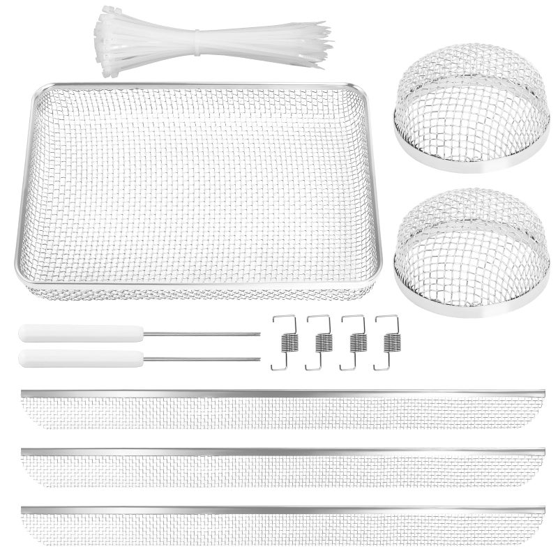 RV Insect Screen RV Water Heater Cover for Refrigerator Vents 20 x 112  28x13  85 x 6 x 13 Furnace Bug Screen with Installation Tool6PC Set