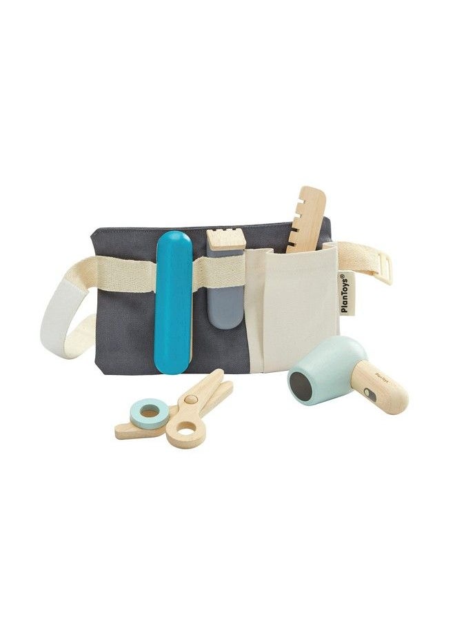 PlanToys Hair Dresser Pretend Play And Role Play Set (3492) ; Sustainably Made From Rubberwood And Nontoxic Paints And Dyes  - Image 1