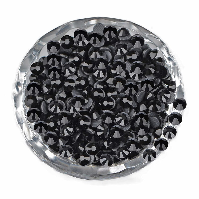 LPBeads 3000 Pieces SS16 Black Hotfix Rhinestones Flatback Round Crystal Glass Rhinestones Gems for Crafts Nail Face Art Clothes Shoes Bags DIY