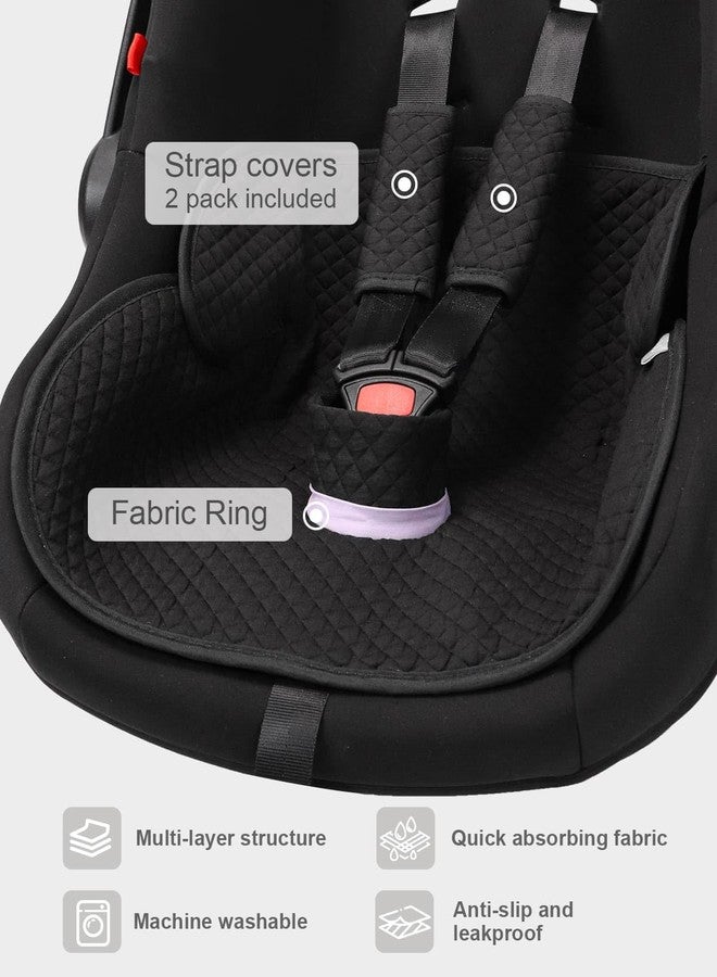 TinlyFinly 2 Pack Baby Potty Training Car Seat Protector, Waterproof Car Seat Liner for Potty Training Toilet, Baby Infant Toddler Piddle Pad Fits for Carseat, Stroller, Highchair - 2 Pack, Black - Image 3