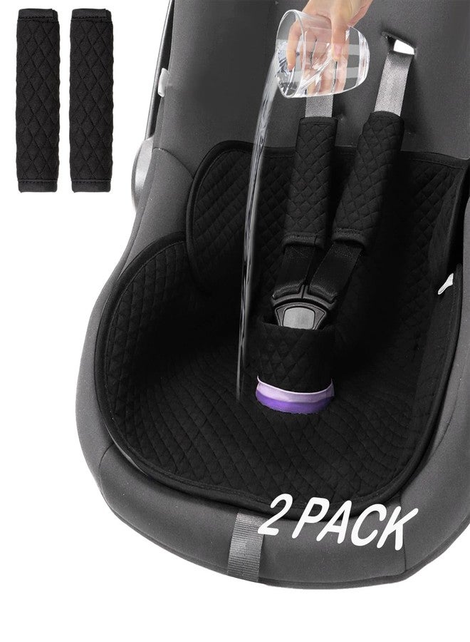 TinlyFinly 2 Pack Baby Potty Training Car Seat Protector, Waterproof Car Seat Liner for Potty Training Toilet, Baby Infant Toddler Piddle Pad Fits for Carseat, Stroller, Highchair - 2 Pack, Black - Image 1