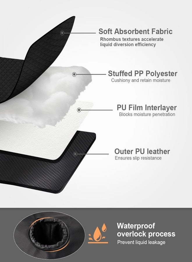 TinlyFinly 2 Pack Baby Potty Training Car Seat Protector, Waterproof Car Seat Liner for Potty Training Toilet, Baby Infant Toddler Piddle Pad Fits for Carseat, Stroller, Highchair - 2 Pack, Black - Image 5