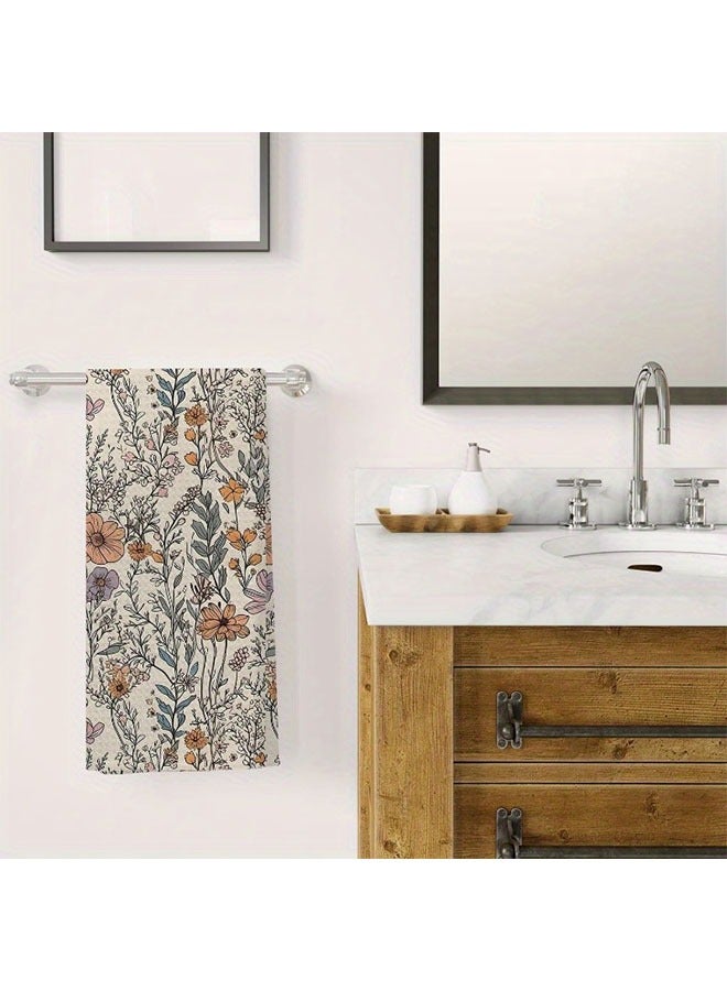 هومستر 2 قطع مناشف المطبخ الزهرية -كبيرة الحجم فائقة النعومة مناشف صحن من الألياف الدقيقة، مناشف الشاي الزخرفية والمناديل للمطبخ والحمام، قابلة للغسيل في الآلات، مناشف صحن للمطبخ، ملحقات زخرفة الحفلة - Image 5