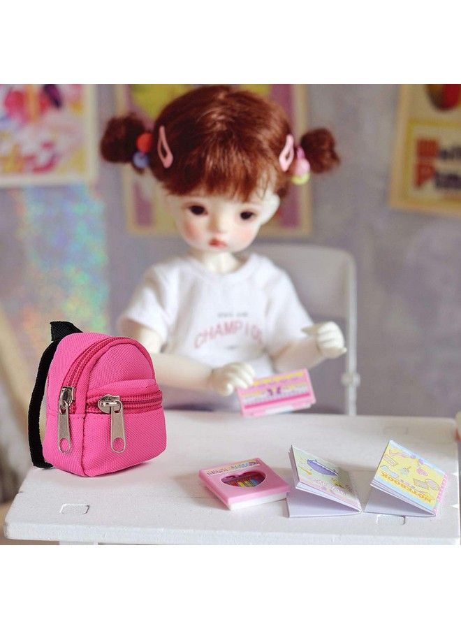 Aniwon 8Pcs Doll Backpack For Doll Bagsaniwon Cute Zipper Backpack Mini Doll Bag Doll Accessories For Doll Backpack Doll Accessories  - Image 4