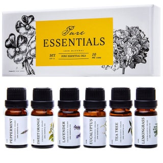 Essential Oils Set Pure Essentials - Top 6 Aromatherapy Oils Gift Set for Diffusers, Home Care, Candel Making, Fragrance -Eucalyptus, Lavender, Lemongrass, Sweet Orange, Peppermint, Tea Tree (10ml) - pzsku/Z3E9B682A036E04D6CD3CZ/45/_/1741798740/fd40515d-d1e6-47d8-aed3-4369883b4c41