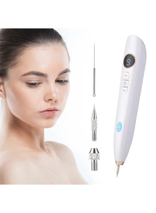 Mole Removal Pen, Spot Eraser with 9 Modes and LCD Display, USB Rechargeable Mole Removal Pen Skin Tag Removal Tool for Warts Spots Tattoos Body Freckles - Image 1