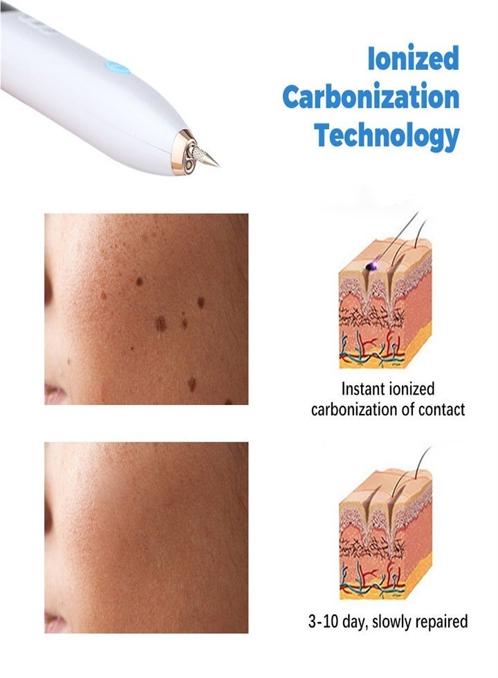 Mole Removal Pen, Spot Eraser with 9 Modes and LCD Display, USB Rechargeable Mole Removal Pen Skin Tag Removal Tool for Warts Spots Tattoos Body Freckles - Image 2