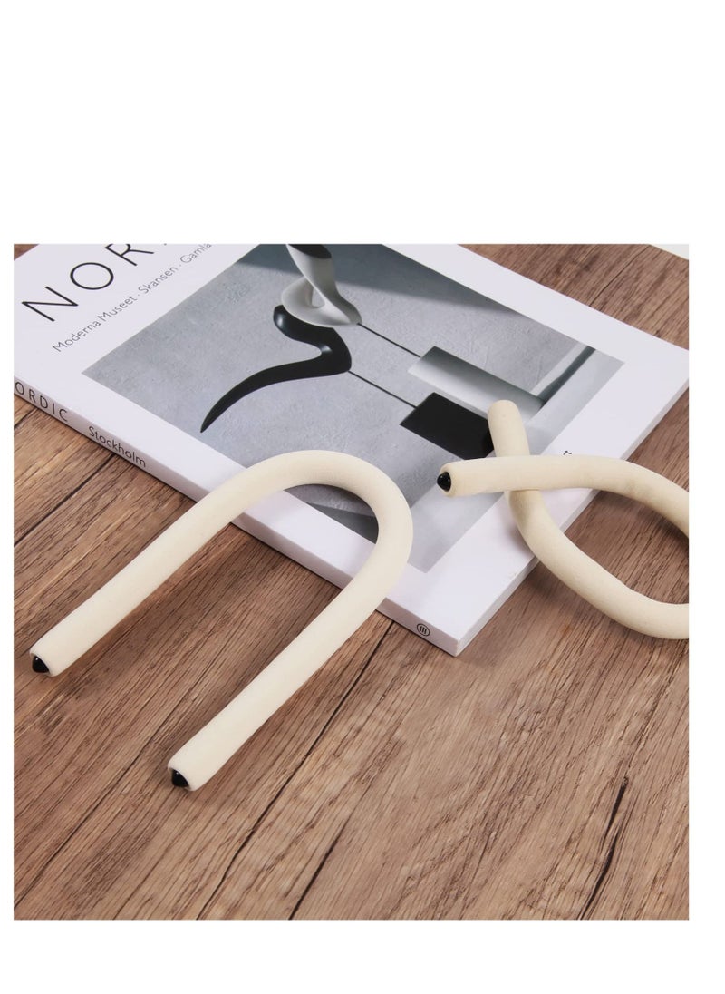 3 PCS S Shape  Purse Closet Hooks, Reusable Unique Design Utility Hooks, Flexible Neck for Easy Twist & Lock, Suitable for Hanging Bags, Purses, Handbags, Scarves,Cabinet Lock (White)