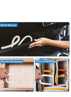 Excefore 3 PCS S Shape  Purse Closet Hooks, Reusable Unique Design Utility Hooks, Flexible Neck for Easy Twist & Lock, Suitable for Hanging Bags, Purses, Handbags, Scarves,Cabinet Lock (White)  - Image 5