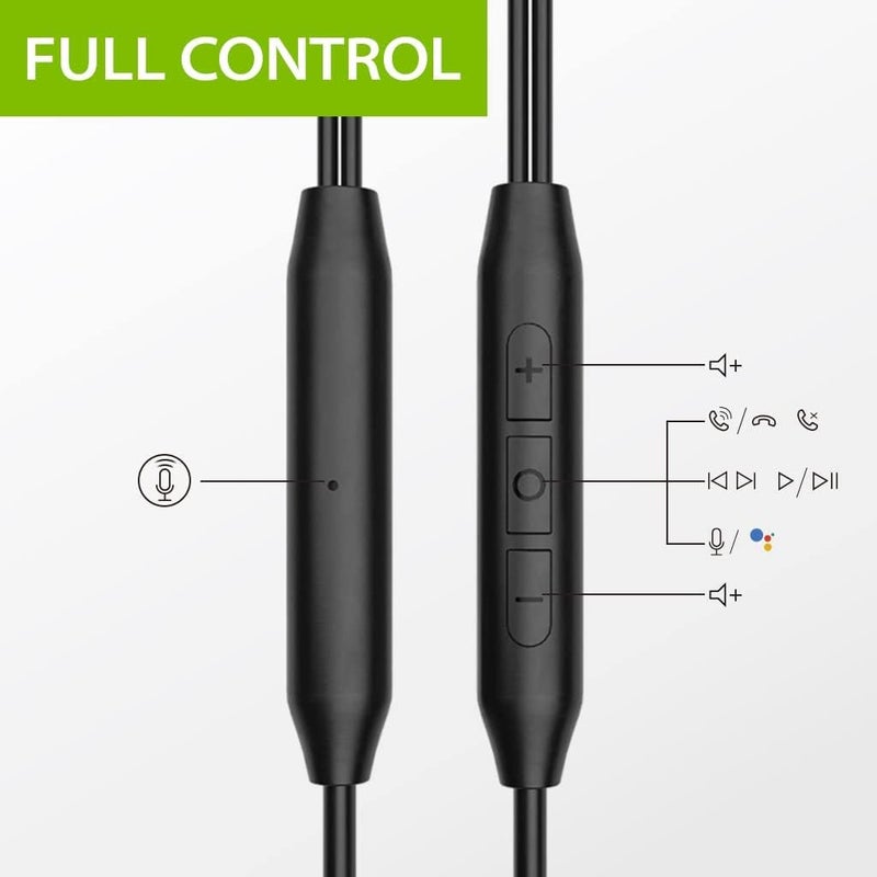 Avantree E171 - AUX 3.5mm Wired Earbuds with Microphone & in-Line Volume Control, Compatible with Traditional 3.5mm AUX Phones Corded Headphones with Ear Hook for Running & Sports, Black - Image 4