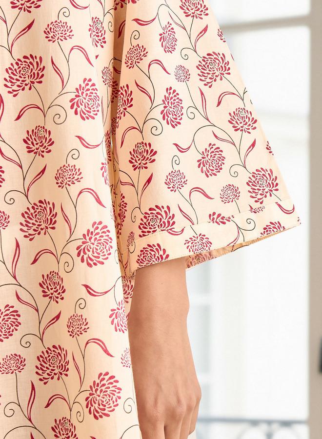 Splash FAV Night Dress Long Sleeves Printed Cotton - Image 4