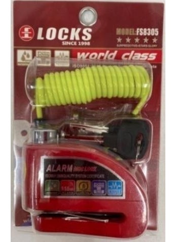 espada - World Class Locks 110 Db Disk Lock with Red Alarm - Image 1