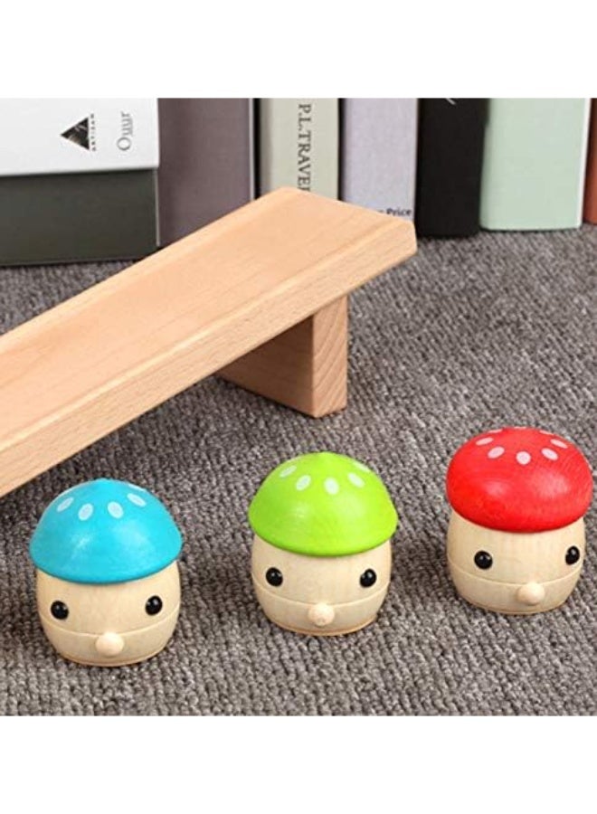 JscubeR Wooden Slide Mushroom Growing Educational Toy – Montessori Early Learning & Sensory Play - Image 2