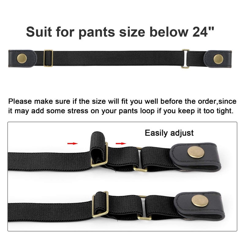 WERFORU No Buckle Stretch Belt for Kids Boys and Girls, Adjustable Waist Belt up to 24 Inches - Image 3