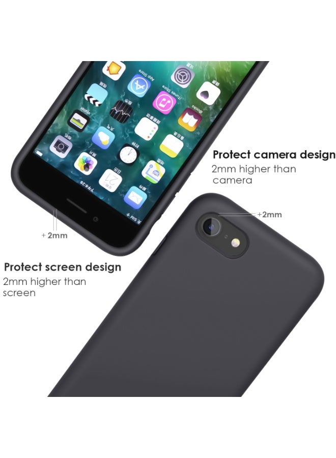Compatible with iPhone 7/8/Se 2020/2022 Case 4.7 Inch Slim Liquid Silicone 4 Layers Soft Gel Rubber Shockproof Protective Phone Case with Anti Scratch Microfiber Lining (Midnight Grey) - Image 2