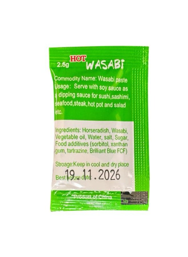 Wasabi Paste Sachets 2.5g Pack of 10 for Sushi, Sashimi, Seafood, Noodles and Meals - Image 2