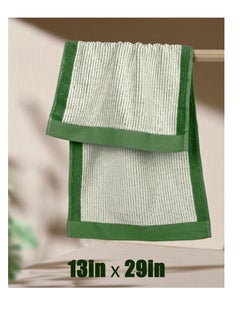 Excefore Hand Towels for Bathroom, Towels 4 Pack Premium Hand Towels Set, Cotton Towels with Jacquard Weave Deign, Ultra Soft and Highly Absorbent Towels, for Bathroom, Gym, Shower, Hotel, and Spa (Green)  - Image 2