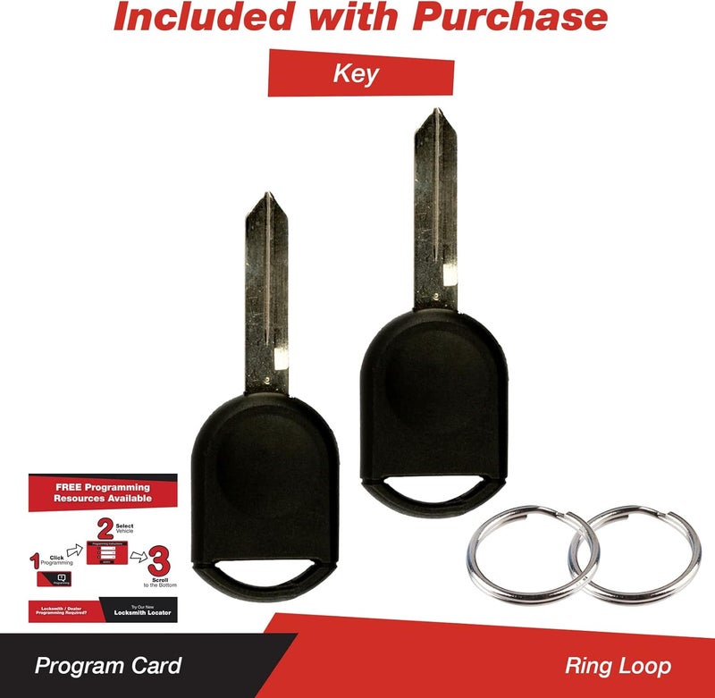 KeylessOption Keyless Entry Remote Control Fob with Ignition Key (Pack of 2) - Image 5