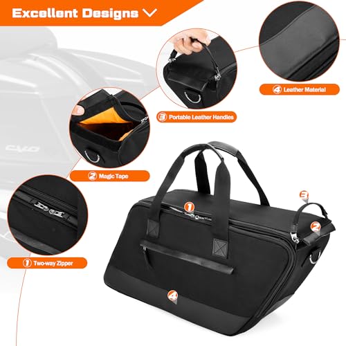 HODRANT Motorcycle Saddlebag Liner Bag, Saddlebag Organizer with Orange Liner, Compatible with Harley Davidson 1993-2022 Touring Road Glide Street Glide Electra Glide Road King Hard Saddlebag, 1 Bag - Image 5