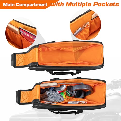 HODRANT Motorcycle Saddlebag Liner Bag, Saddlebag Organizer with Orange Liner, Compatible with Harley Davidson 1993-2022 Touring Road Glide Street Glide Electra Glide Road King Hard Saddlebag, 1 Bag - Image 3