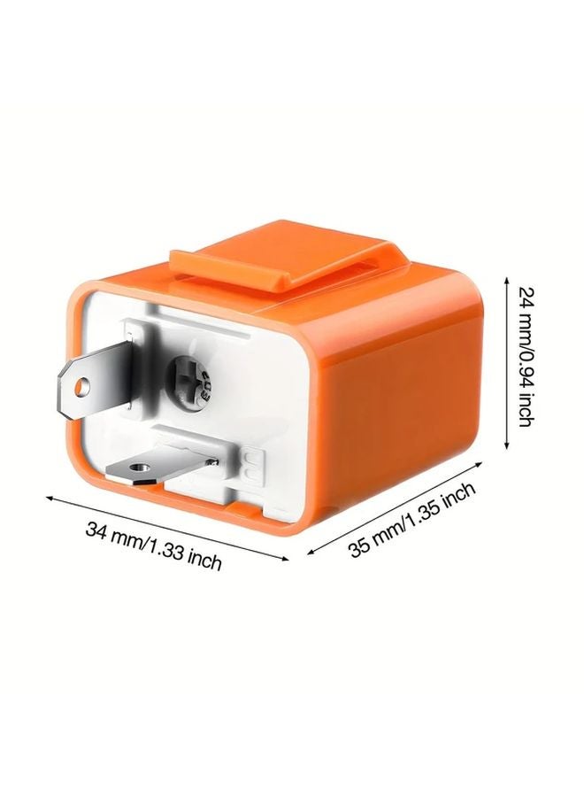 2 قطعة أسود 12 فولت مؤشر LED قابل للتعديل لتتابع إشارة الانعطاف والتحذير من المخاطر للدراجات النارية - Image 3