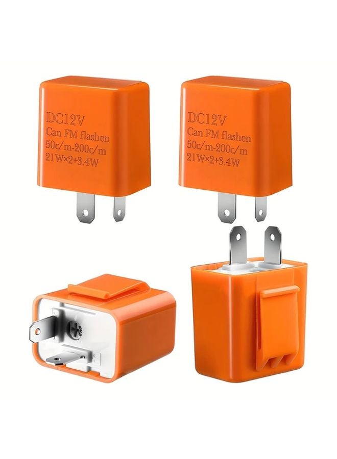 2 قطعة أسود 12 فولت مؤشر LED قابل للتعديل لتتابع إشارة الانعطاف والتحذير من المخاطر للدراجات النارية - Image 2