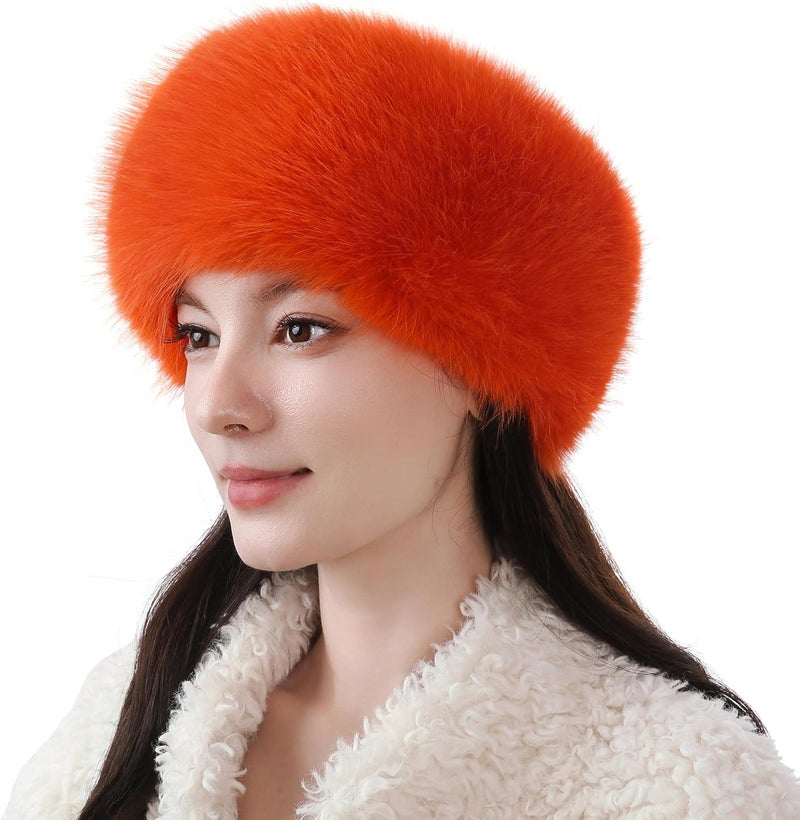 Dikoaina Womens Faux Fur Headband Winter Earwarmer Earmuff Ski - Image 1
