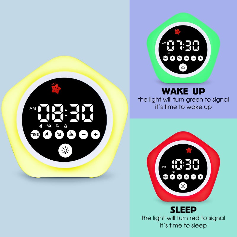 Annngul Kids Alarm Clock  Ok To Wake Clock With Green Light Red Light  Toddler Sleep Training Clock For Children - Image 2