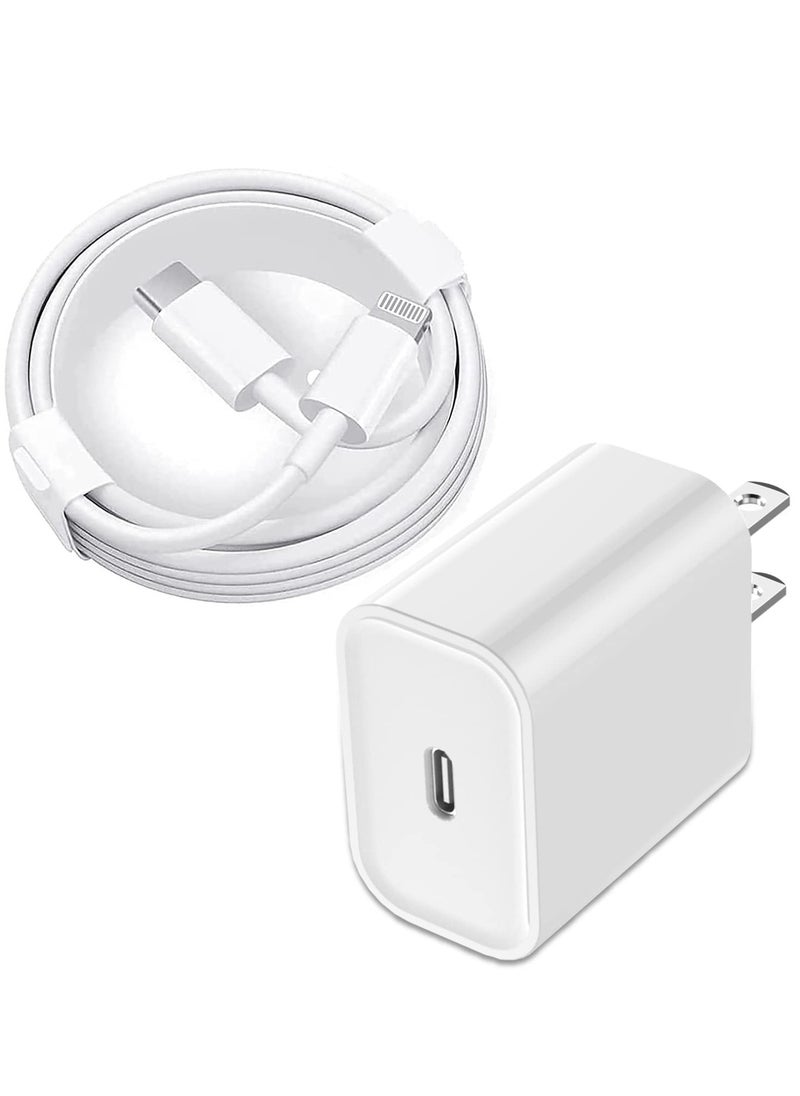 ELTRAZONE - iPhone 12 13 Fast Charger,Fast iPhone Charger [Apple MFi Certified]Lightning Cable 20W Type C Charger USB C Fasting Charging Plug Adapter Compatible with iPhone13/13 Pro Max/12/12 Pro/11/XS/XR/X,iPad - Image 1