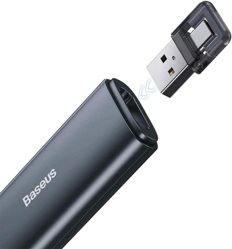 Baseus Orange Dot Wireless Presenter (Red Laser) Gray - Image 1