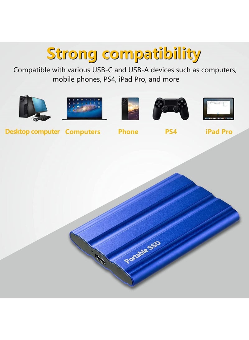 AROAQ 6TB Portabl External Hard Drive Mobile SSD Solid State Drive Portable SSD Hard Drive Slim Storage Drive with USB 3.1 C Port for PC Laptop and Mac  - Image 3