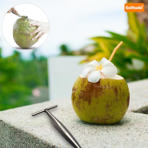 Solitude Stainless Steel Tender Coconut Opener Machine, Coconut Driller | Coconut Husk Remover, Water Extractor Smart Kitchen Tool - Image 5