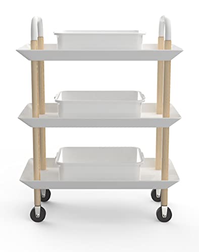 WYT 5-Pack Commercial Bus Tubs Box/Tote Box, White Plastic Storage Bin with Handles/Wash Basin Tub (8 Liter) - Image 3
